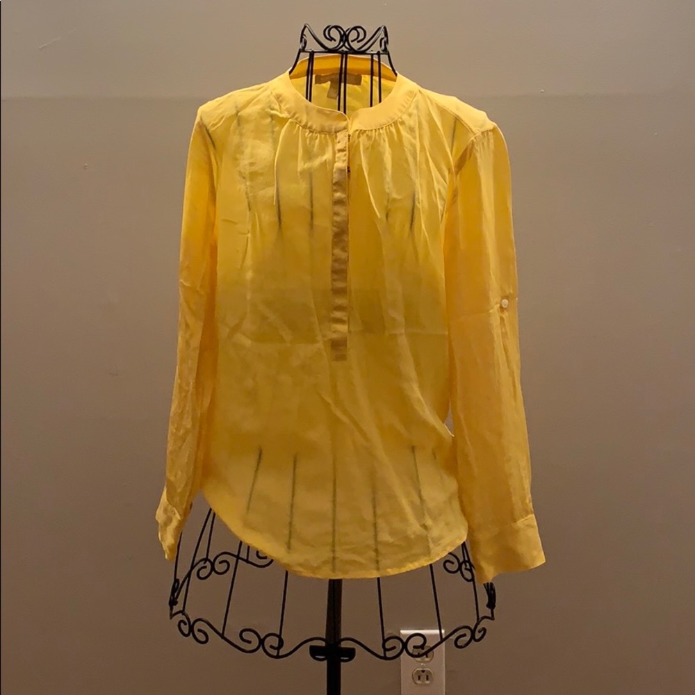 Banana Republic Yellow Silk Blouse